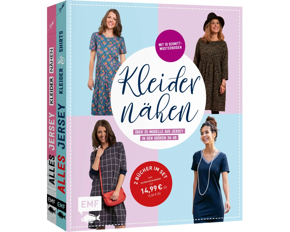 Kleider nähen – Über 25 Modelle aus Jersey in den Größen 34–46