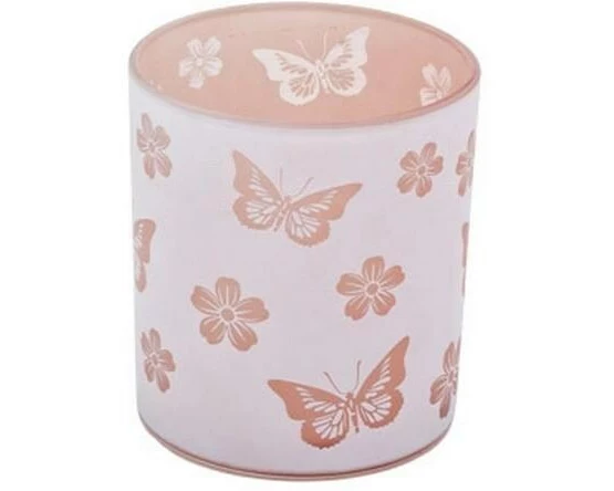 CHALET Windlicht Butterfly 10 cm, Rosa