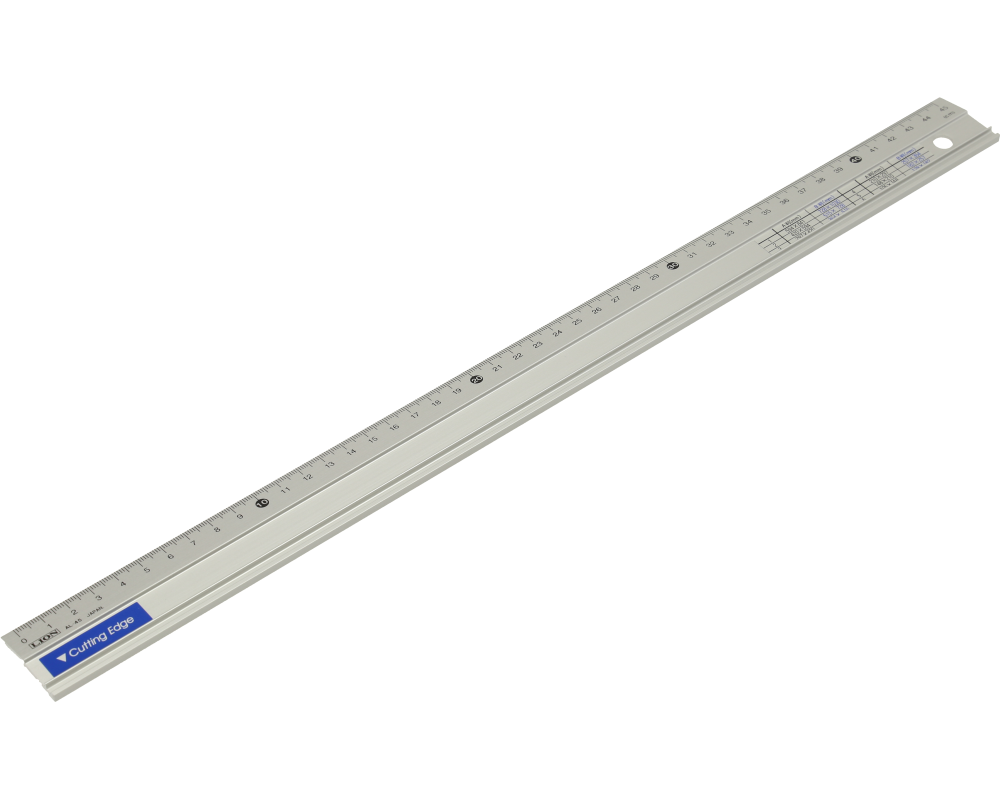 LION Schneidelineal 45cm AL-45 Aluminium