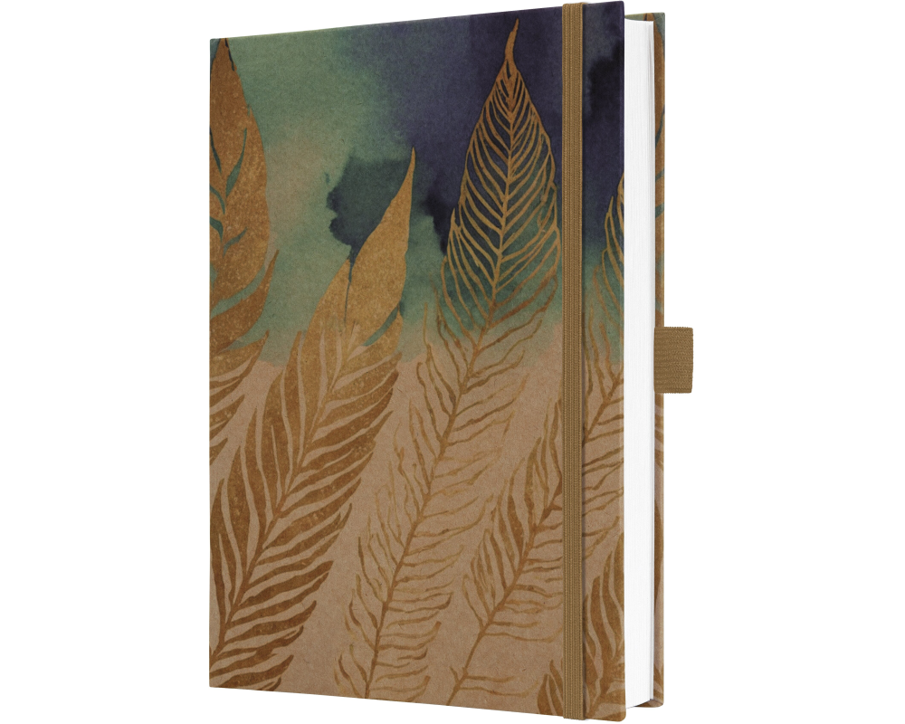 Jolie Notizbuch Pure Feathers, A5, Liniert, Braun