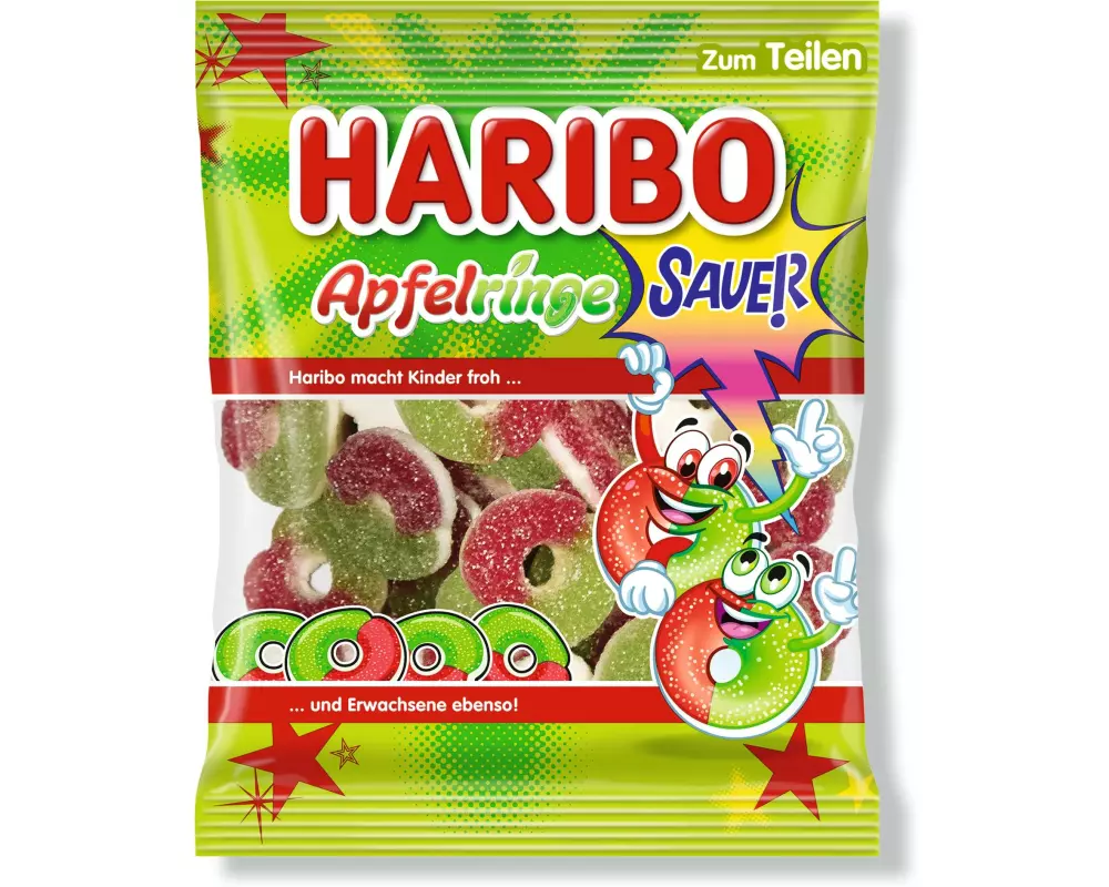 Haribo Gummibonbons Apfelringe sauer 175 g