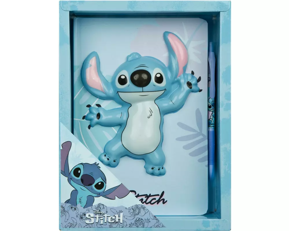 Undercover Notizbuch Squishy Lilo & Stitch A5, Liniert, Blau/Hellblau