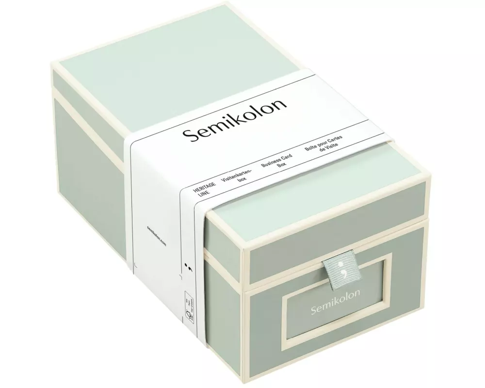 Semikolon Visitenkartenbox Moos