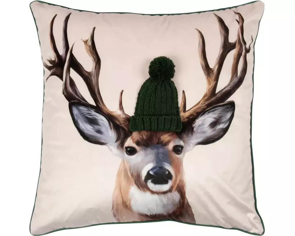 pad Kissenbezug Rentier, 50 x 50 cm - Grün