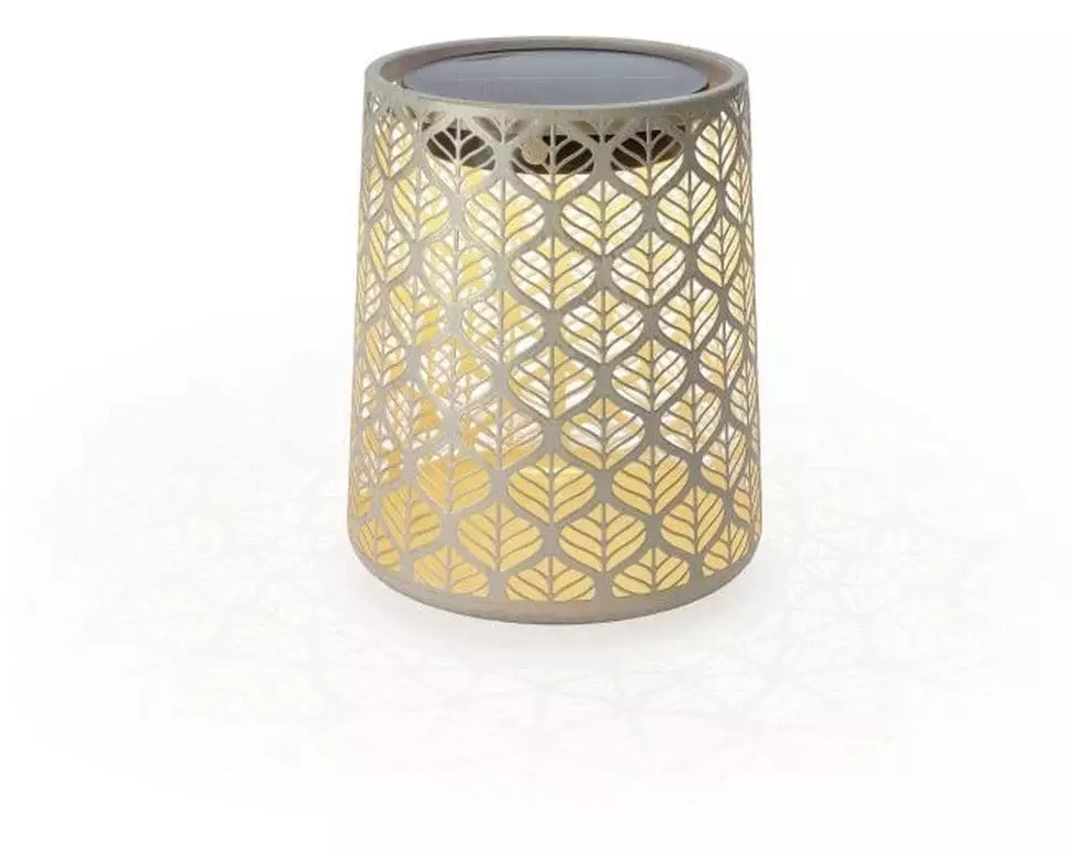 STT Windlicht Solar Antic Mini M Grafic Hellbeige