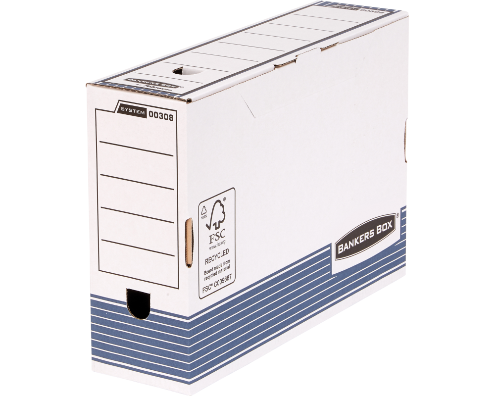 FELLOWES BankersBox 30801 weiss/blau 366x103x258mm
