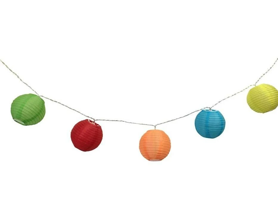 Dameco LED Solar Lichterkette mit farbigen Nylon Balls