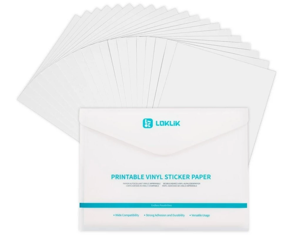 LOKLIK Bedruckbares Vinyl-Aufkleberpapier