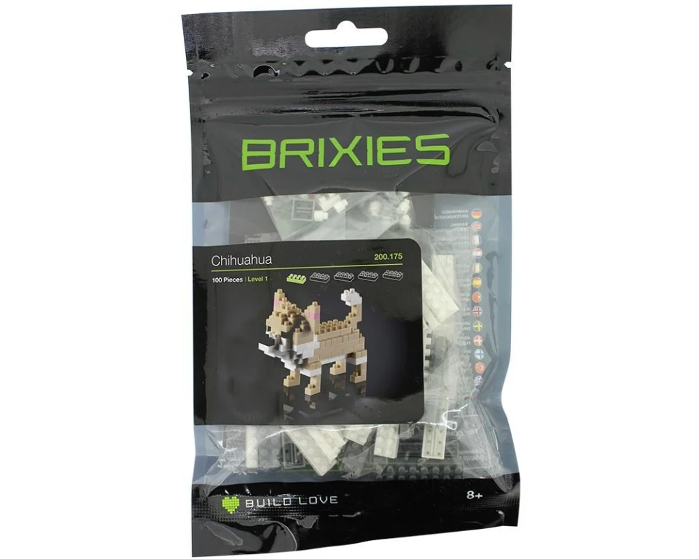 BRIXIES Bausteinmodell Chihuahua aus 100 Bausteinen