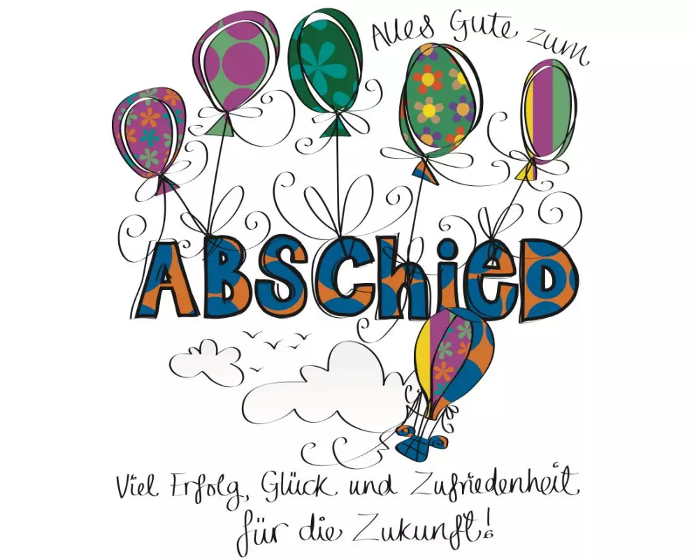 Cart Glückwunschkarte zum Abschied A4