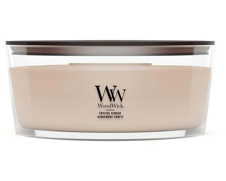 Woodwick Crystal Ginger im Glas, Gelb