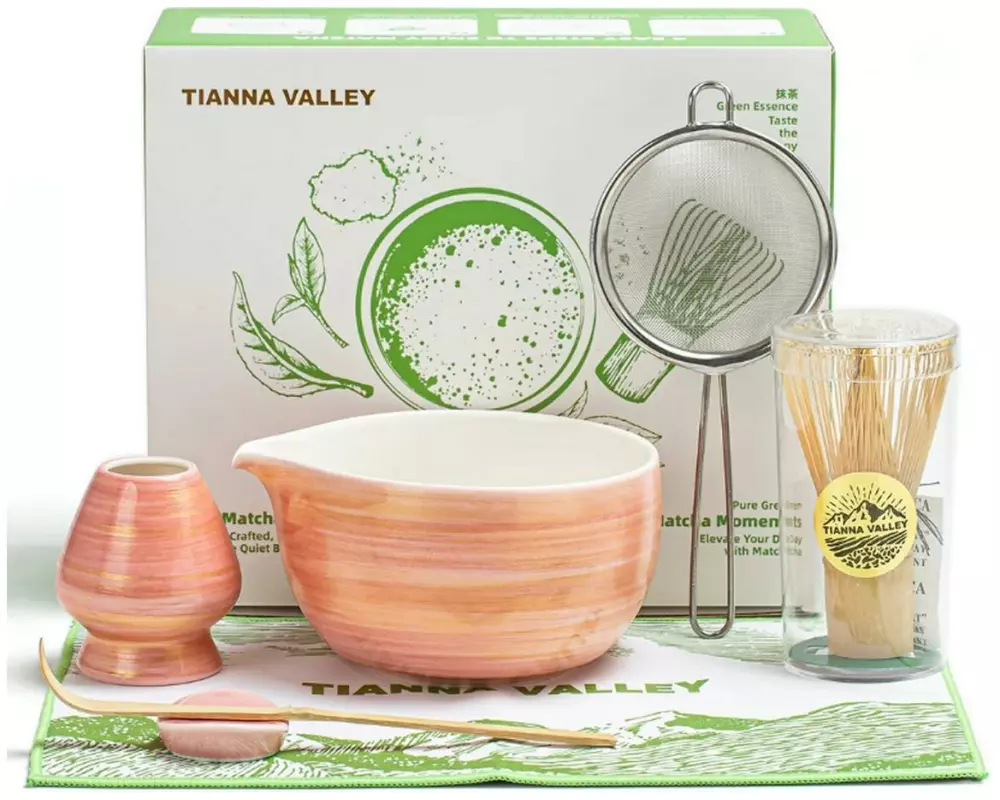 TEANAGOO Matcha Set mit Ausgiessschale 0.51 l, Orange