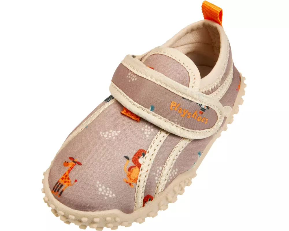Playshoes Badeschuhe Wildtiere Braun Gr. 20-21