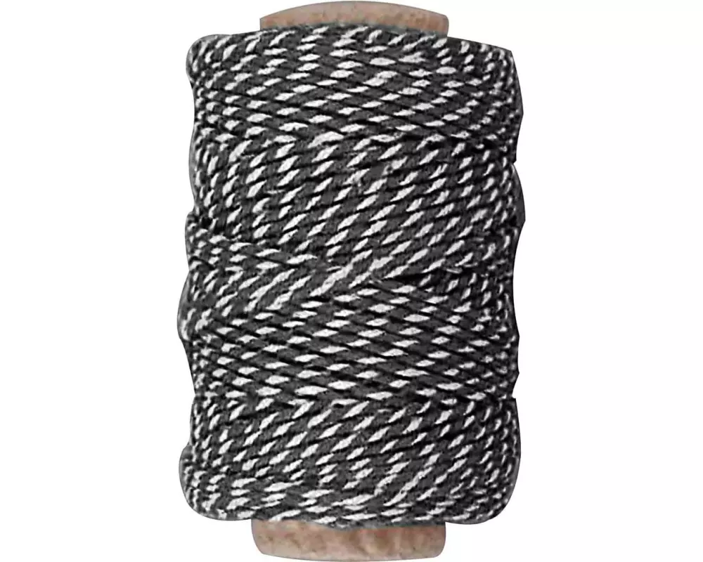 Creativ Company Kordelband Baumwolle Schwarz/Weiss, 50 m