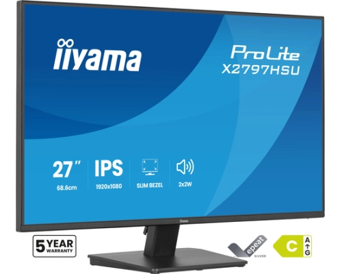 iiyama ProLite X2797HSU-B1 PC Flachbildschirm 68,6 cm (27") 1920 x 1080 Pixel Full HD LED Schwarz