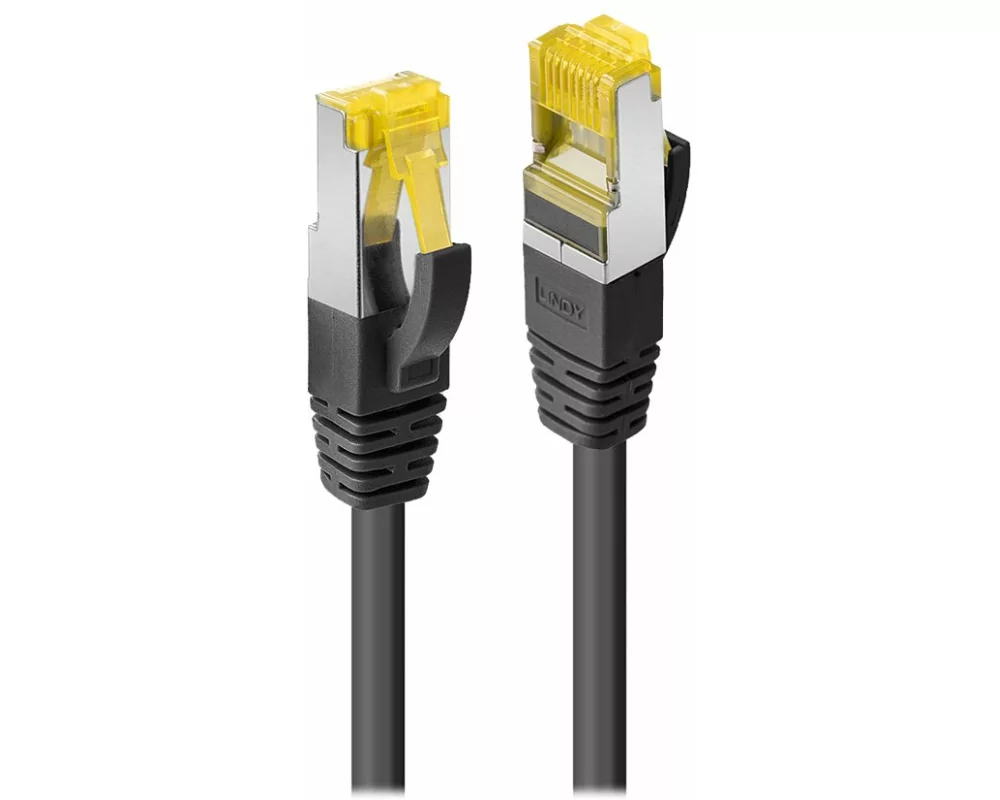 LINDY Patch Cable, Cat.7, S/FTP, RJ45-RJ45, 1,5m, black, LSOH, PIMF, Cat7 rawcable with Cat6a conncetors