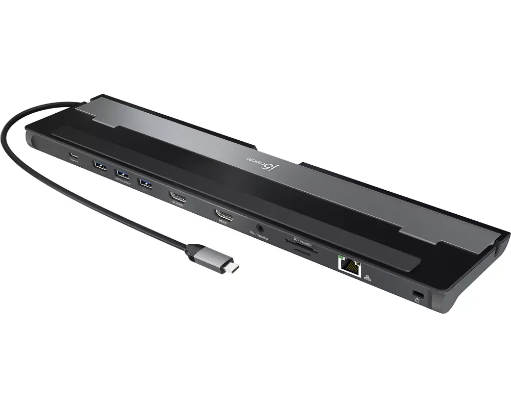 j5create JCD542 USB 3.2 Gen 1 (3.1 Gen 1) Type-C Schwarz, Grau