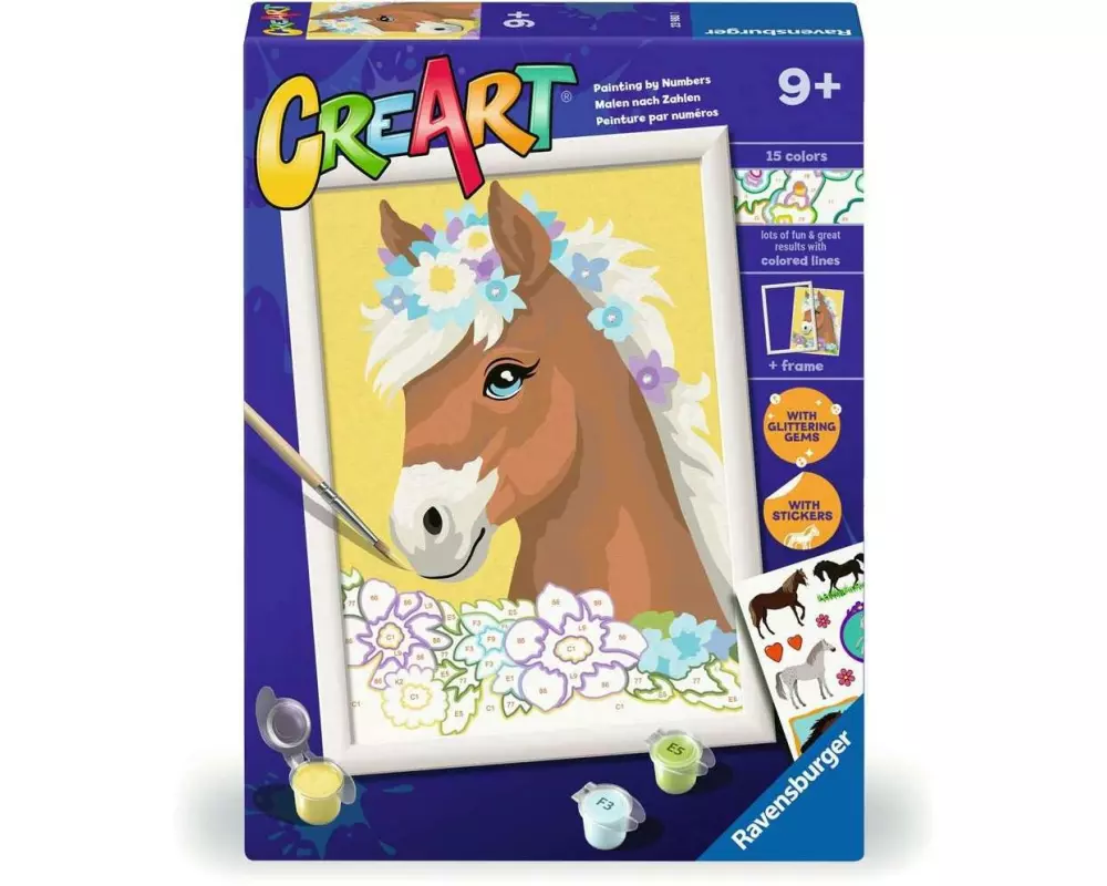 Ravensburger Malen nach Zahlen CreArt Horse with flowers
