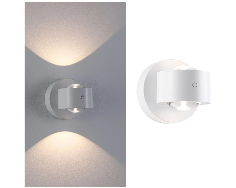 Paulmann LED Akkuwandleuchte Zorik 2700K dimmbar Weiss