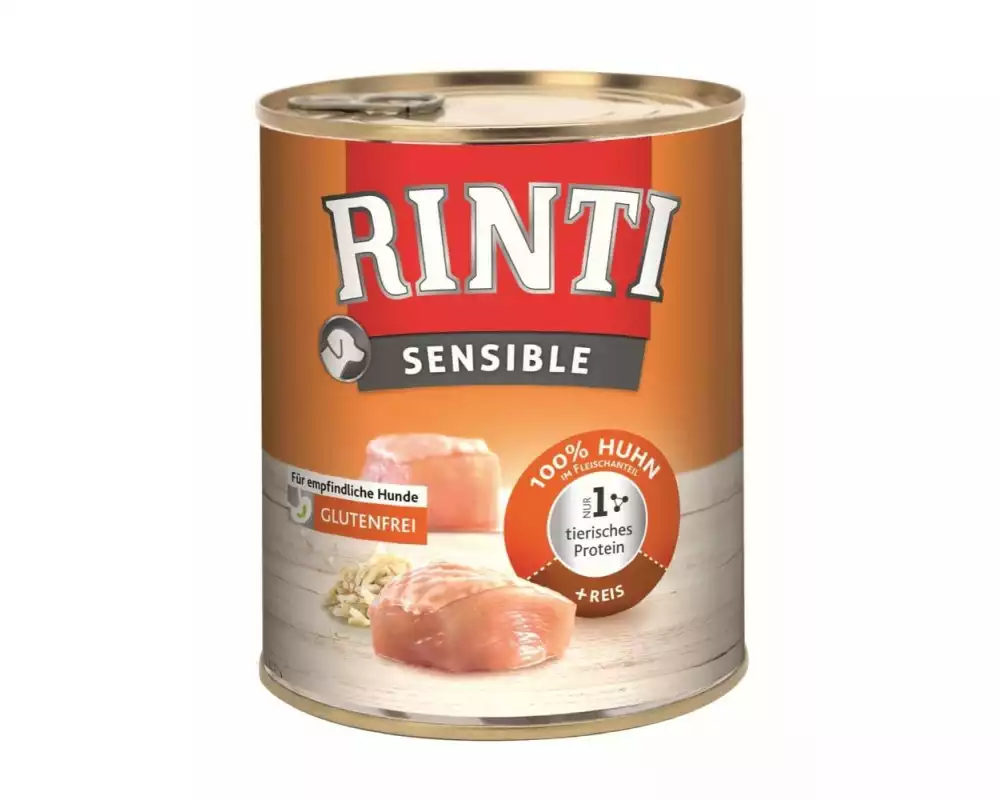 Rinti Nassfutter Sensible Dose Huhn + Reis, 800 g
