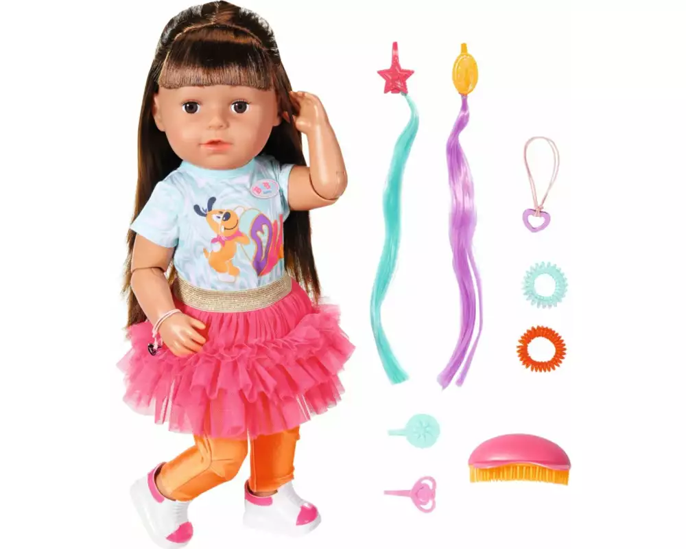 Baby Born Puppe Sister Play & Style 43 cm brunette