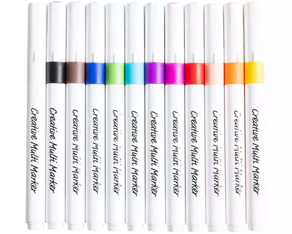Creativ Company Multi Marker Strichstärke 4 mm sortierte Farben 12 Stk