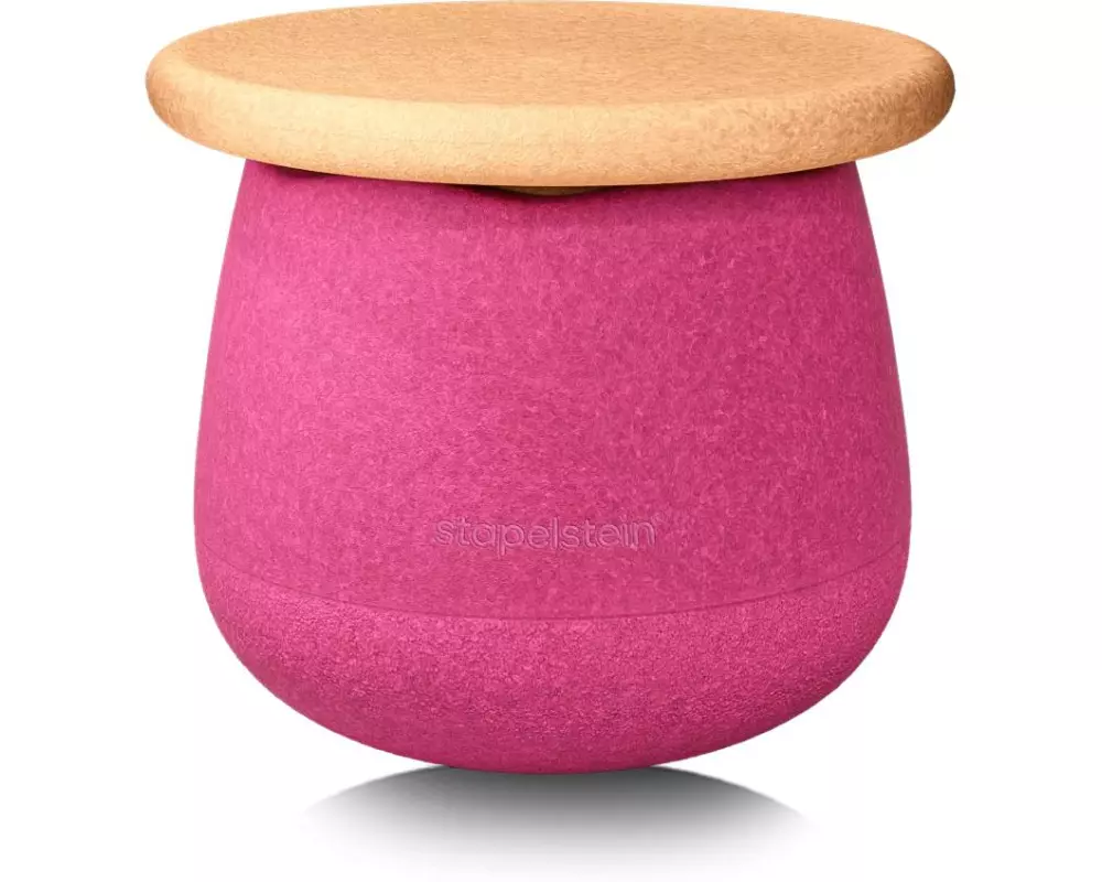 Stapelstein Beschäftigungsspielzeug Kinderhocker - pink / braun