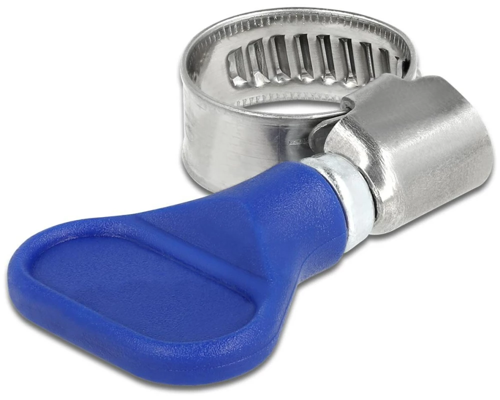 Delock Schlauchschellen-Set Edelstahl 400 SS 10-16 mm, Blau 5 Stück