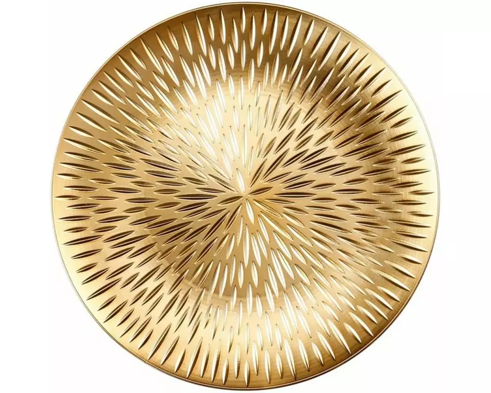 INGES CHRISTMAS DECOR Weihnachtsteller mit Strahlenmuster 33 cm, Gold