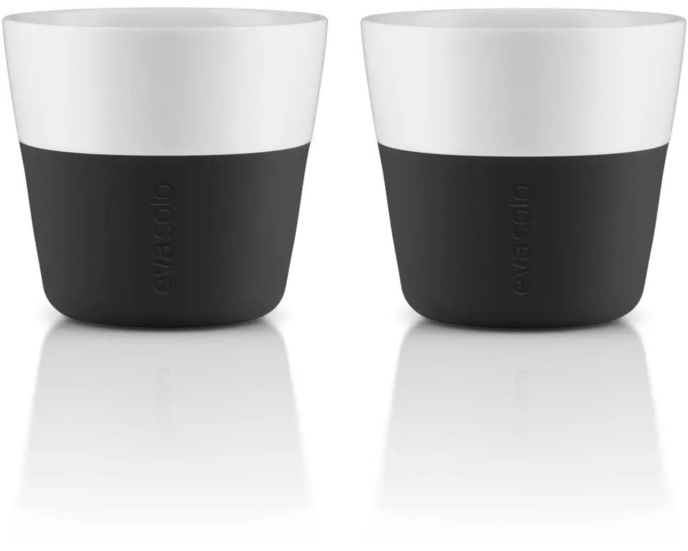 Eva Solo Kaffeebecher 230 ml, 2 Stück, Schwarz/Weiss