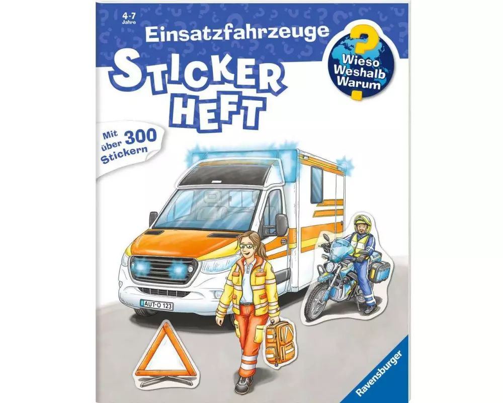 Ravensburger Kinder-Sachbuch WWW Stickerheft: Einsatzfahrzeuge