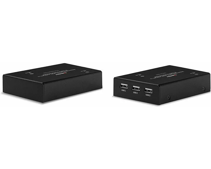 LINDY 300m Fibre Optic DisplayPort 1.2 & USB KVM Extender
