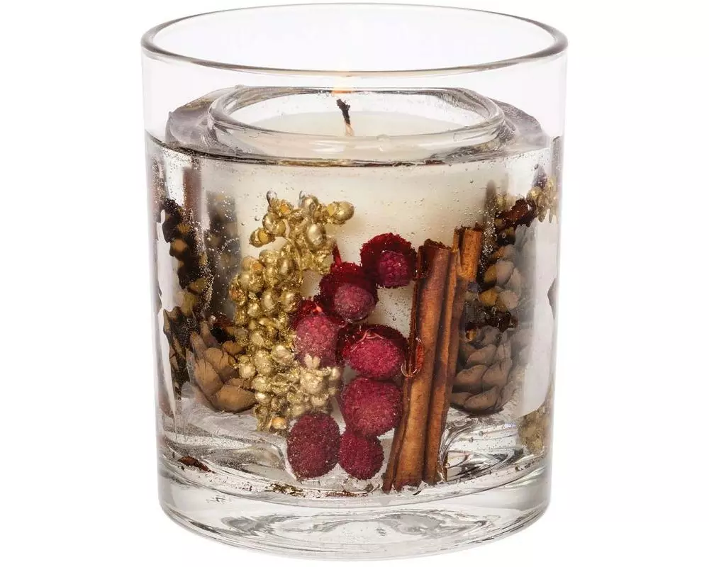 Stoneglow Weihnachtskerze Cosy Vibes Transparent