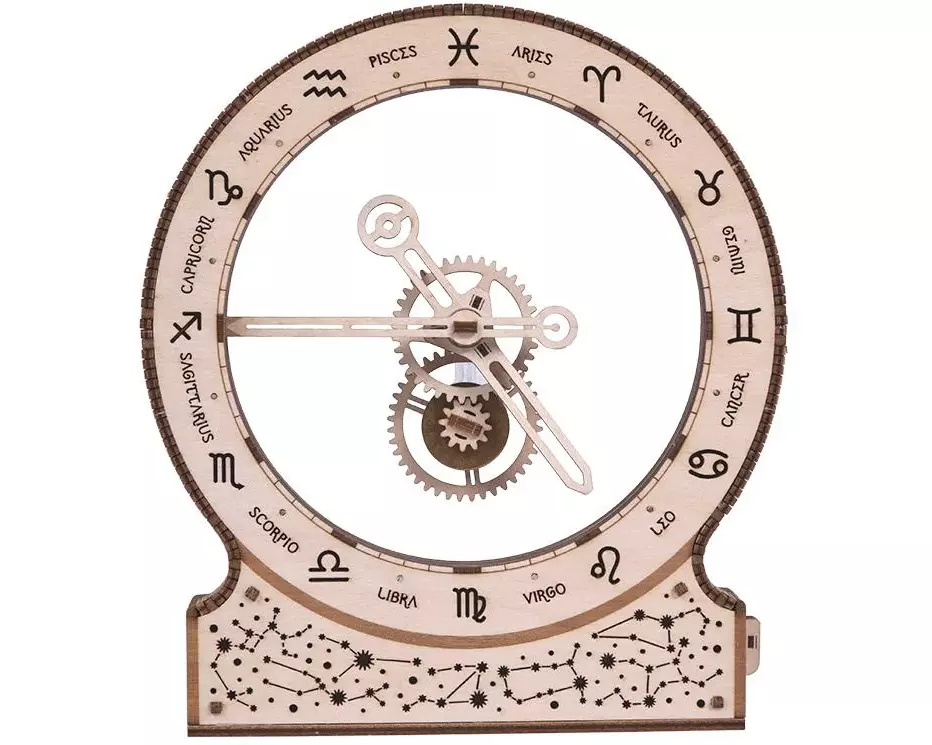 WoodTrick Bausatz Kinetic Clock: Zodiac