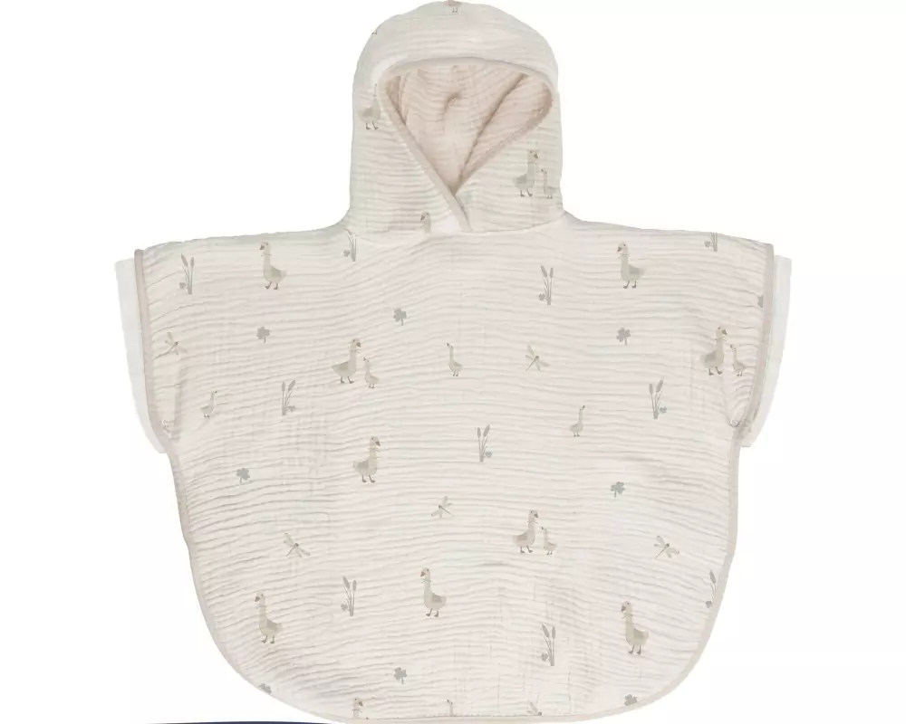 ZEWI bébé-jou Baby-Poncho Dear Goose Gr. 86/92 , beige