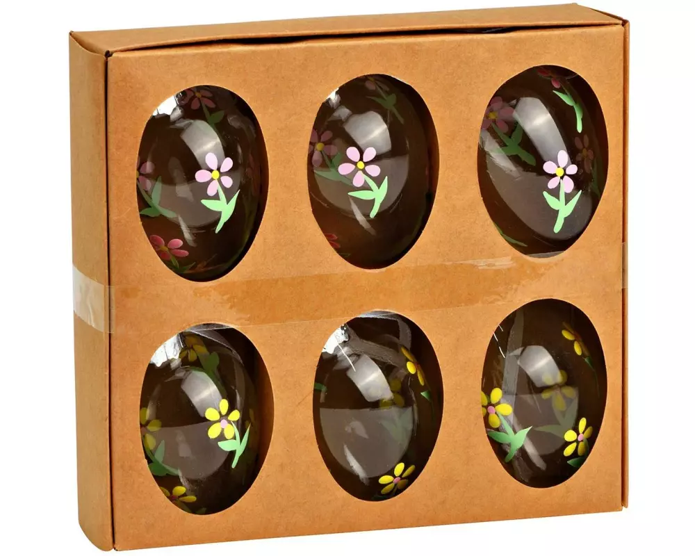 G. Wurm Aufhänger Ostereier 6 Stück, Mehrfarbig