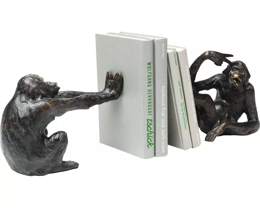 Kare Buchstütze Monkey Braun