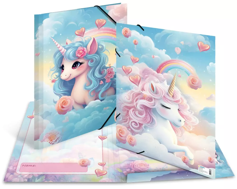 HERMA Sammelmappe A3 Karton Happy Unicorns Mehrfarbig