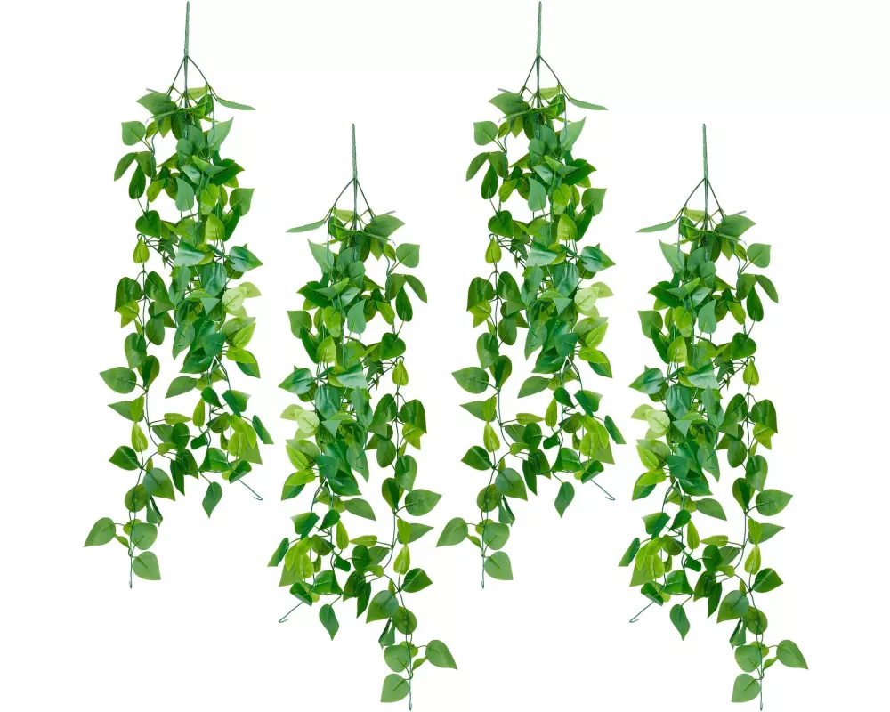 relaxdays Kunstpflanze Efeu 100 cm, 4 Stück