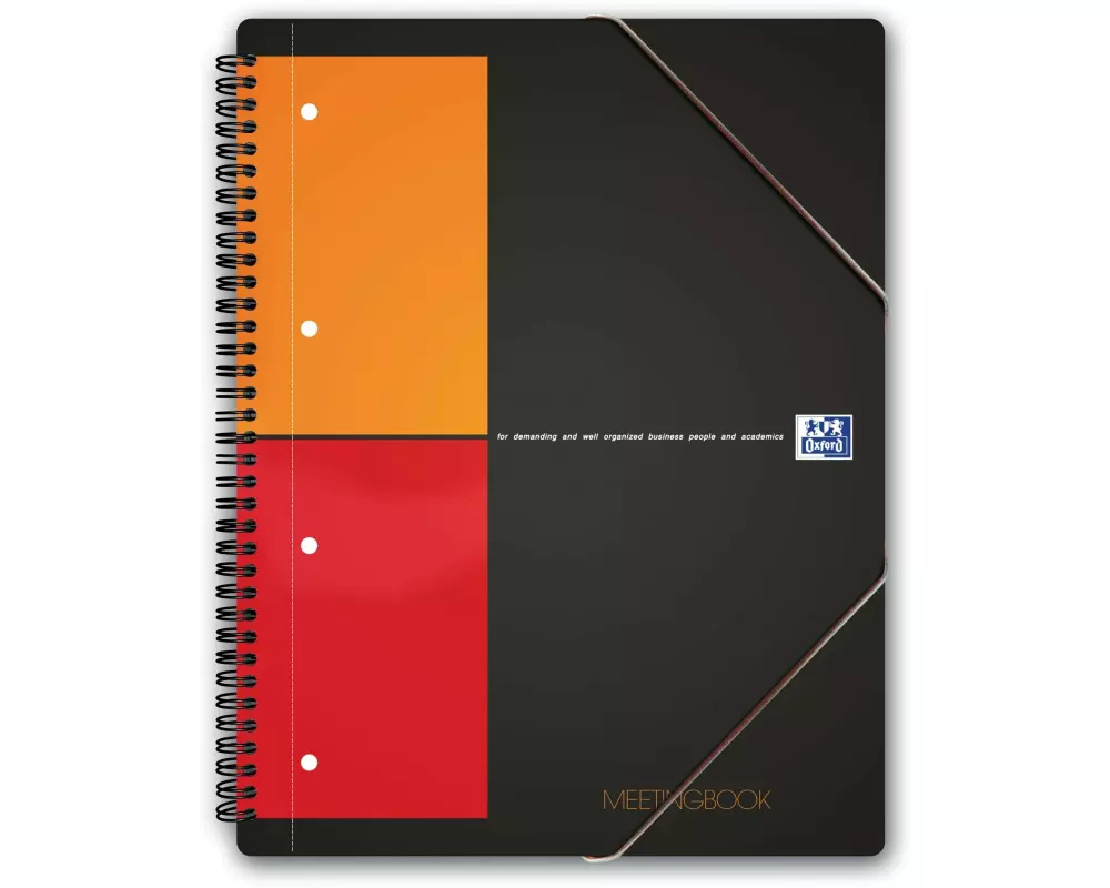 Oxford Notizheft International Meetingbook, A4 +, Kariert, Grau