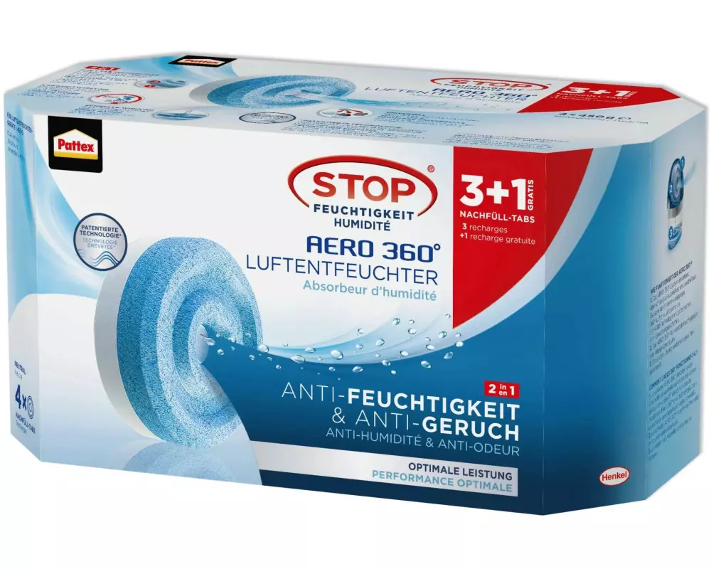 Pattex Pattex AERO 360° Nachfülltabs Neutral 3+1, 4 x 450 g