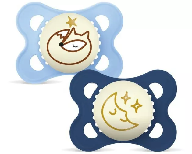 MAM Nuggi Original Night, 2 Stück 0-6m, Boy