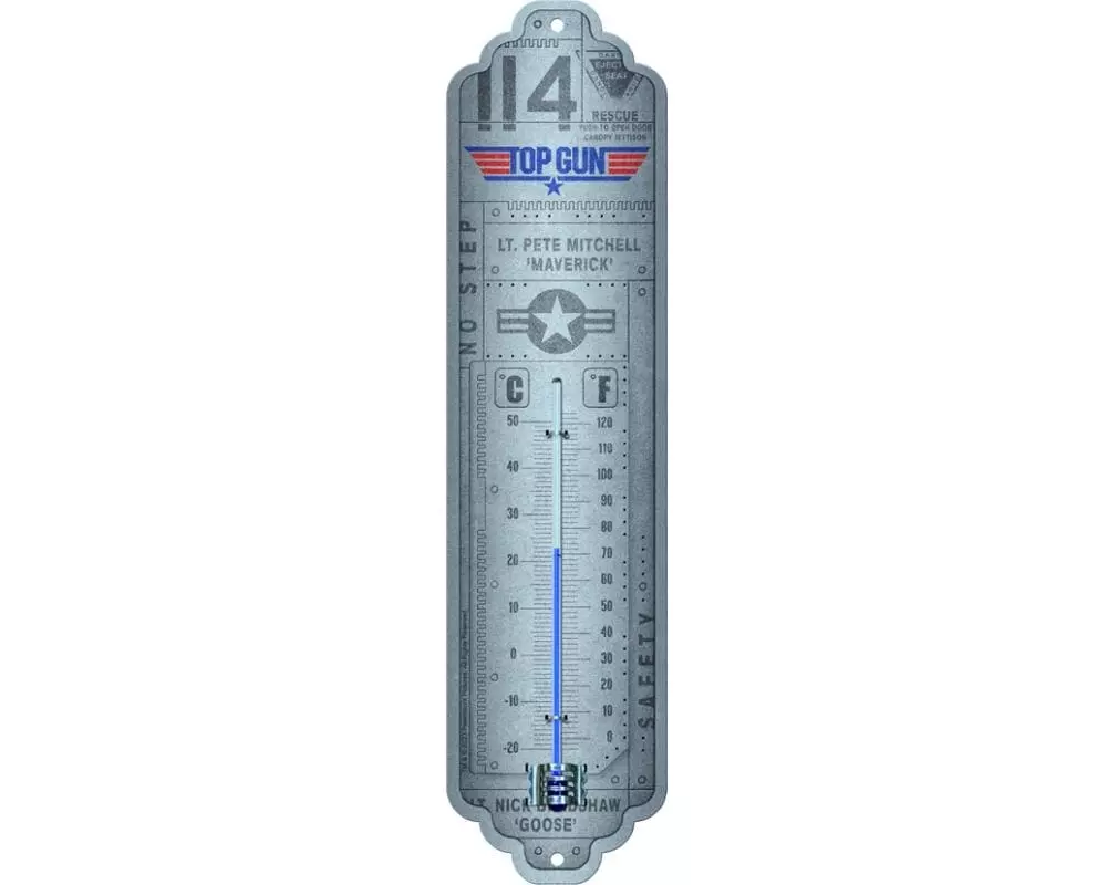 Nostalgic Art Thermometer Top Gun 6.5 x 28 cm