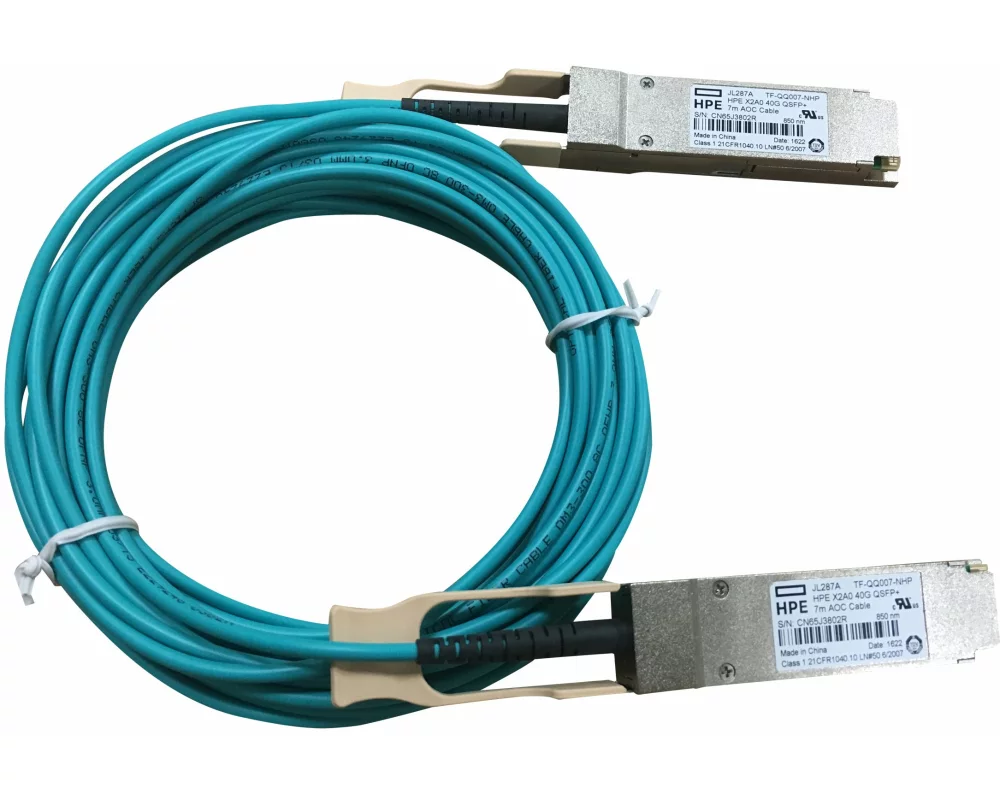 HPE HPN X2A0 Active Optical Cable, 40Gbit/s, QSFP+ to QSFP+, 7m