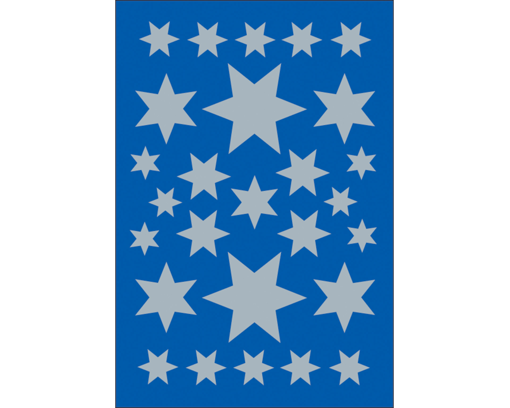 HERMA Sterne-Etiketten 10-35mm 3928 silber 3 Stück