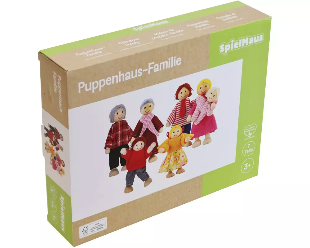 vedes Puppenhaus Familie Holz 7-teilig
