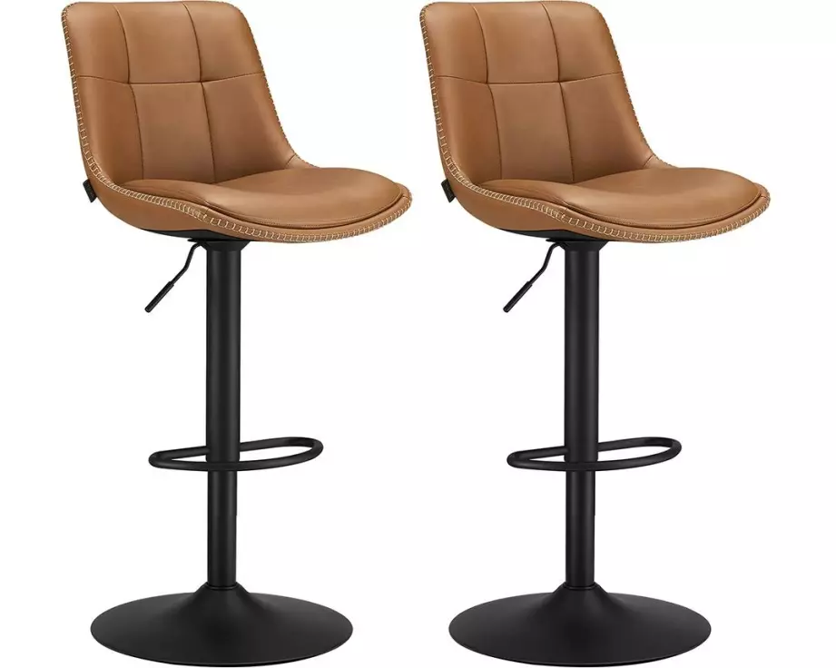 VASAGLE Barhocker 2er Set 48 x 90 cm/112 cm, Braun