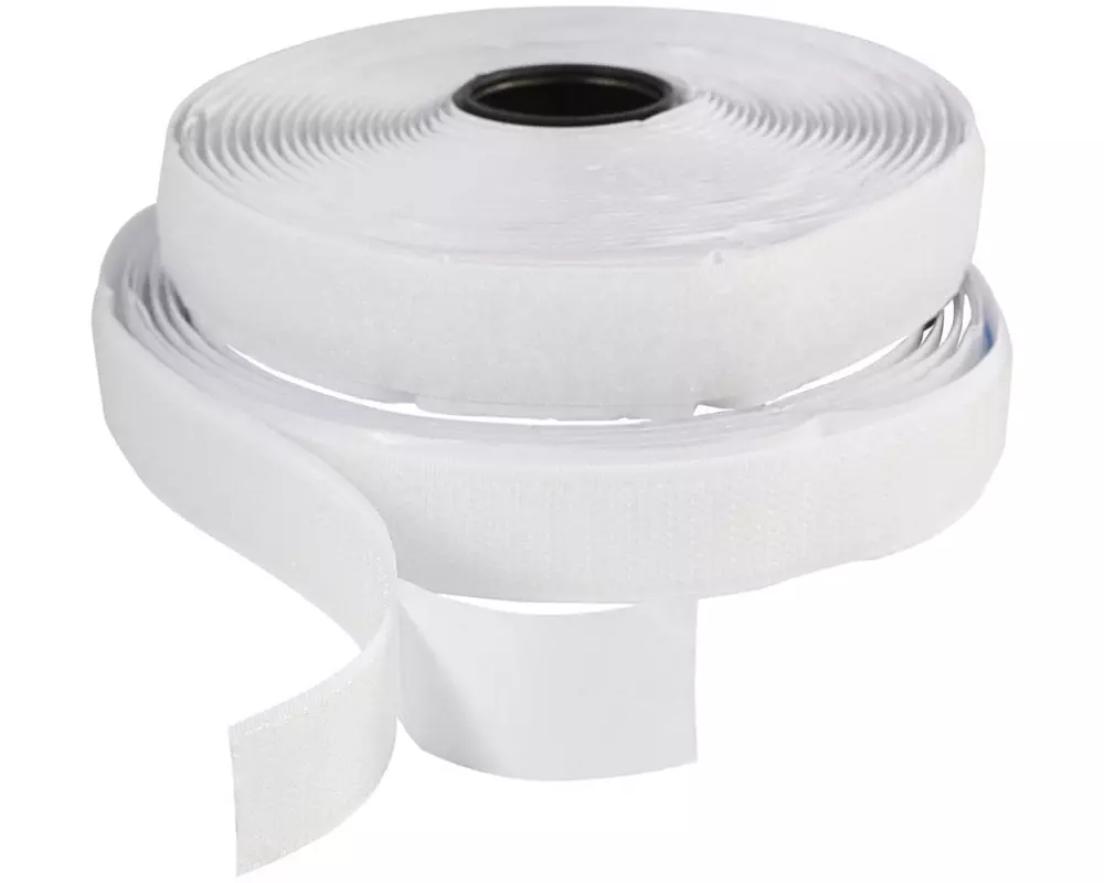 Creativ Company Klettband Haken & Ösen selbstklebend Weiss 20 mm 5 m