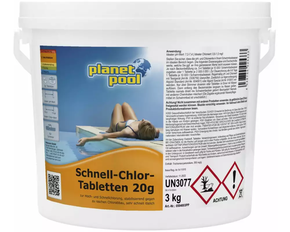 Planet Pool Schnell-Chlor-Tabletten 20 g / 3 kg
