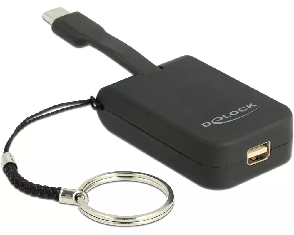 Delock Adapter USB Type-C – Mini-DP 4K, 60Hz, mit Schlüsselanhänger